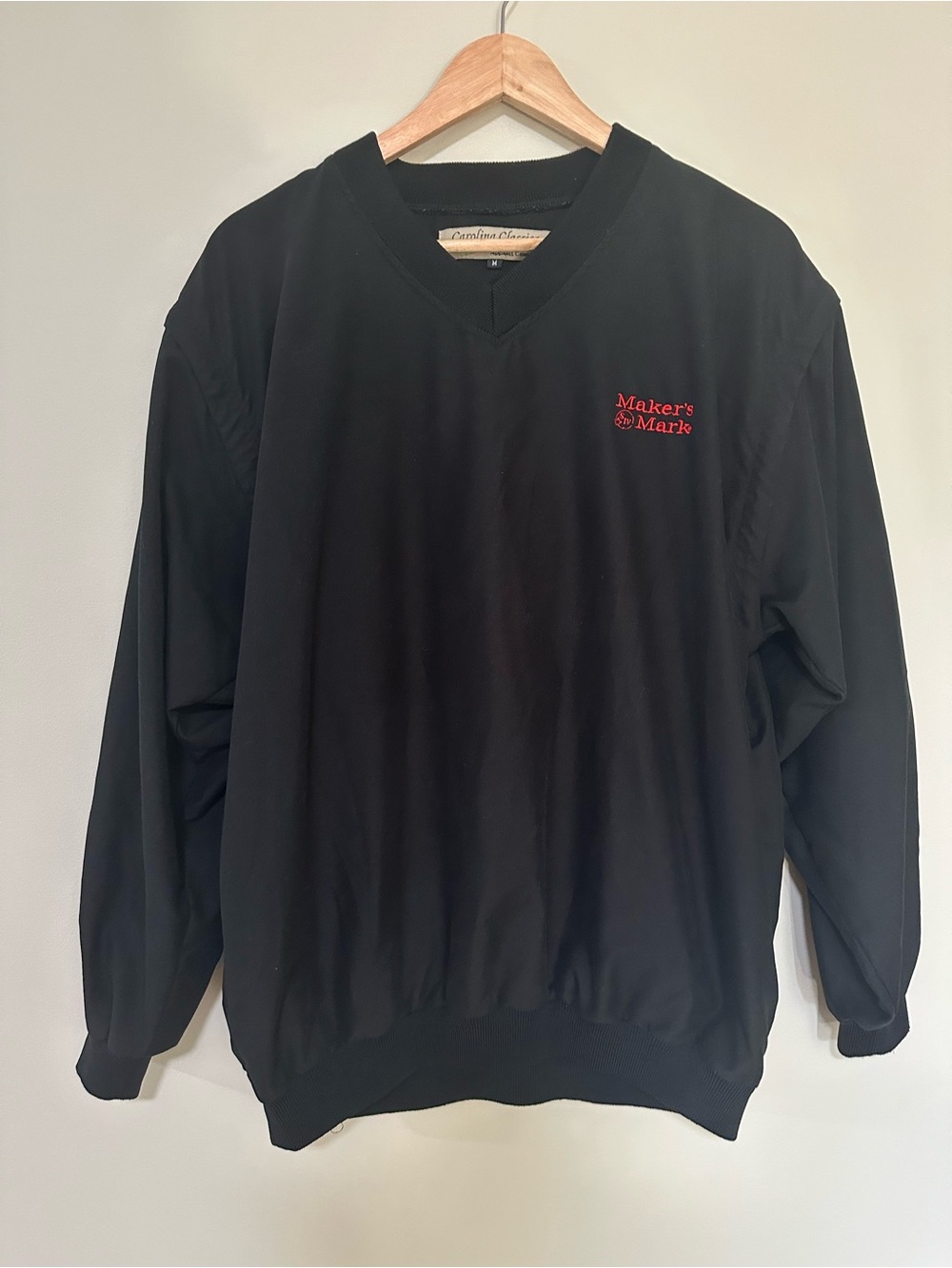 Men's Black Windbreaker Pullover